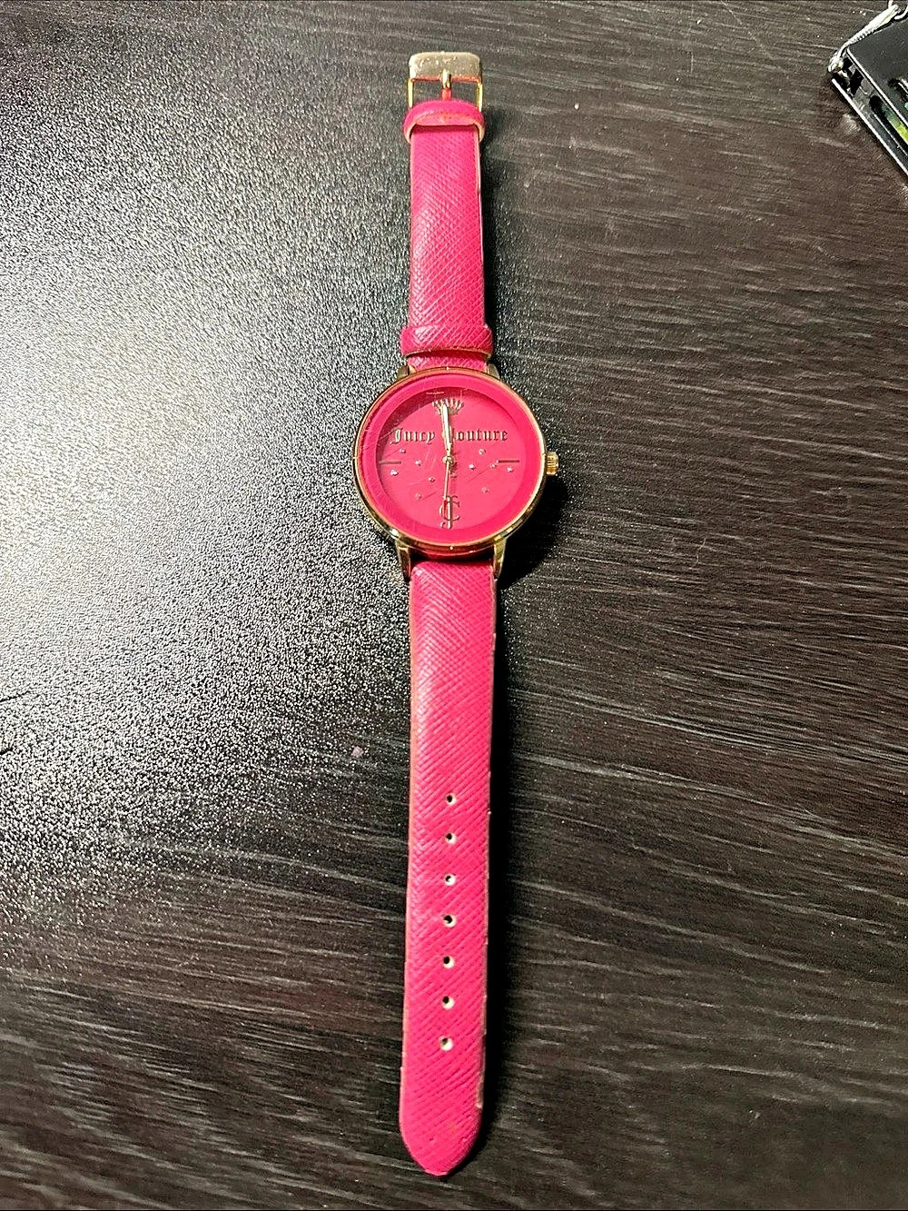 Juicy Couture Black Label Hot Pink Dial Watch Pink Watch